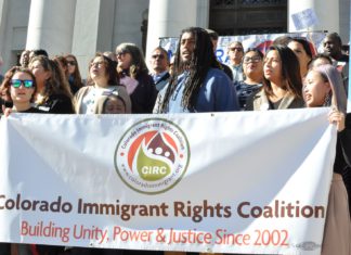 U.S. Supreme Court Hears Arguments in DACA Case SUPPORTERS OF THE DCA PROGRAM GATHER ON THE STEPS OF THE DENVER CITY AND COUNTY BUILDING DAYS BEFORE THE SUPREME COURT HEARD ORAL ARGUMENTS ABOUT THE TRUMP ADMINISTRATION'S DECISION TO END THE POLICY