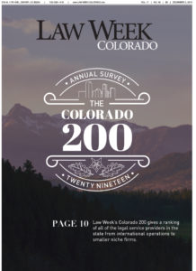 We give a rundown of law firms that landed on the Best Law Firms rankings from U.S. News and World Report. Also, the SEC announced an increase in standalone enforcement actions over last year; attorneys from Denver Trial Lawyers reached a positive settlement for a client in a Title IX case involving Adams 14 School District; and friends, family and colleagues of the late Judge Richard Matsch remembered him without a “memorial.”
