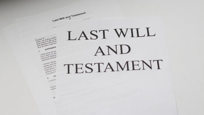 Last will and testament paperwork