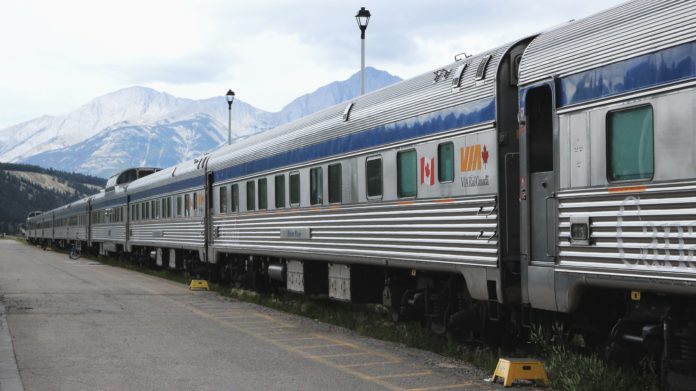 Passenger train passing by