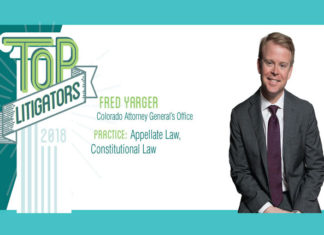 Top Litigators 2018: Fred Yarger