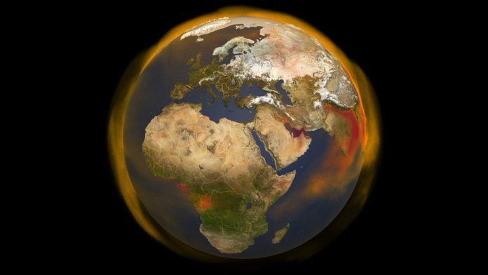 Global atmospheric methane emissions from December 2017.