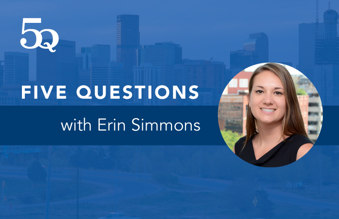 Five questions with Erin Simmons Five questions with Erin Simmons