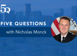 LTJG Nicholas Monck, U.S. Navy JAG Corps Officer and CU Law Grad, Talks Legal History, Military Lawyers’ Role, and Rock ‘n Roll in ‘5Q’ Premiere 5 Questions with Nick Monck.