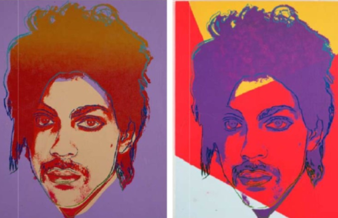 The pop-art style Prince Series shows Prince's face reimagined in graphic pop art. Bright reds and purples cross and interplay over a illustrative representation Prince's face