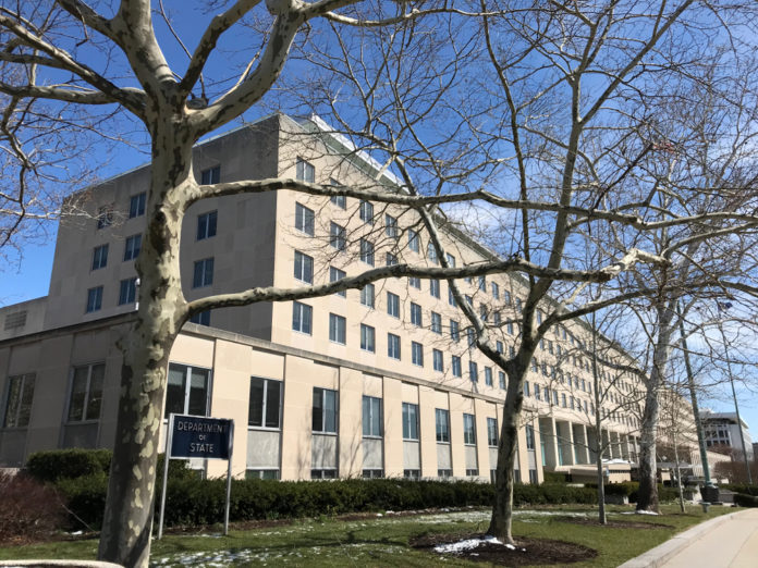 Us,Department,Of,State,Exterior&sign U.S. State Department building