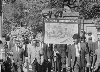 ‘Freedom Riders’ Lead the Way Toward Equal Rights Movement in Colorado CORE demonstrators gather to protest racist attacks in Birmingham, Alabama.