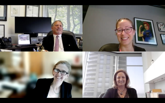 Screen Shot 2021-09-08 at 11.56.24 AM Michael Burg from Burg Simpson, Christine Hernandez from Hernandez & Associates, Tess Hand-Bender from Davis Graham & Stubbs, and Deborah Bayles from Stinson LLP