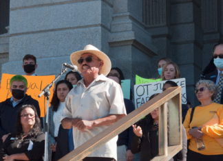 Farmworker Advocates Say Proposed Overtime Rules Don’t Go Far Enough Adolfo Hernandez Atilano speaks to a crowd at the Colorado State Capitol