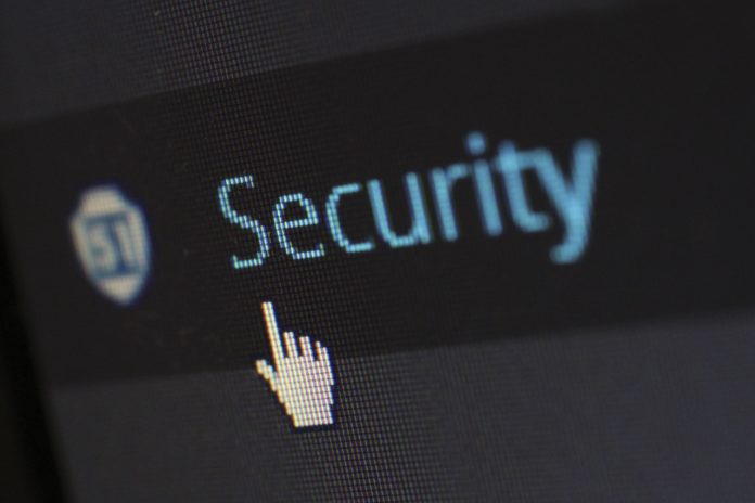 A cursor hovers over the word 'security' on a computer screen A cursor hovers over the word 'security' on a computer screen