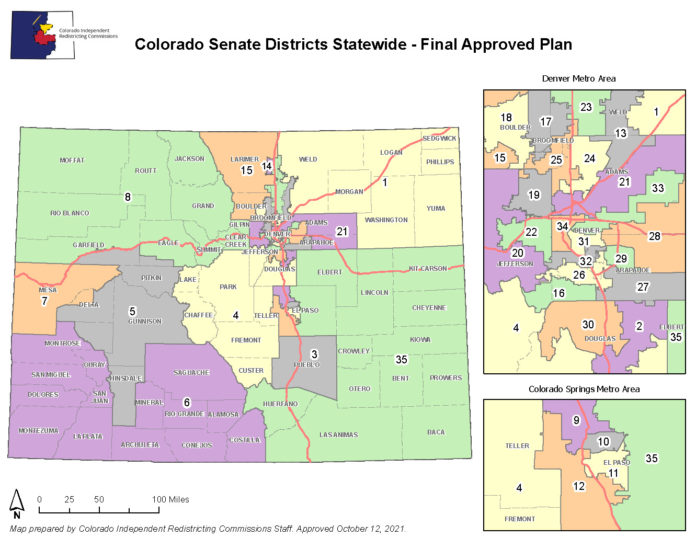 Final Colorado Senate District Map