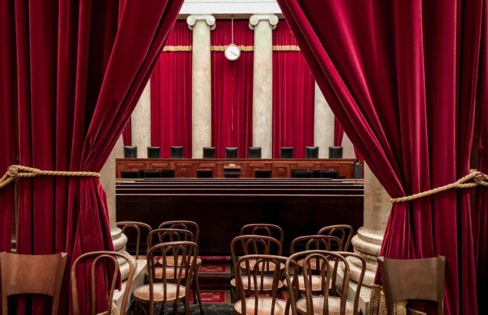 Interior of the U.S Supreme Court chambers