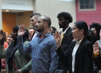 AILA Partners with Nonprofit Lender to Help Immigrants Pay Legal Costs U.S. naturalization ceremony