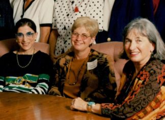 Zita Weinshienk, Trailblazing Colorado Judge, Dies Three middle aged white women sit in chairs around a roundtable smiling.
