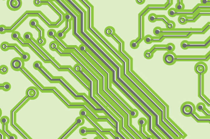 LWC-techlaw a green computer circuit board illustration