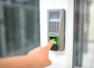 Amazon’s Rise in Biometric Technology “Finger being scanned.”