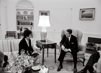 Anne Gorsuch, the Woman Whose Work Created the Chevron Deference Anne Gorsuch, in formal clothing, sits on a couch in the Oval Office, next to former President Ronald Reagan, who sits in a chair.