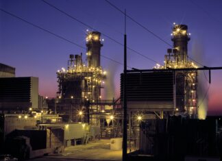 When the Utilities Lobby Received an Icy Reception from Colorado State Senators A natural gas power plant at night.