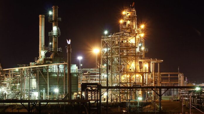 Suncor Law Week File The Suncor oil refinery located in Commerce City during the night.