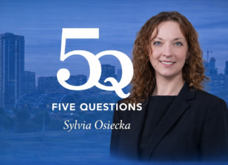 Five questions with Sylvia Osiecka at Fairfield and Woods Sylvia Osiecka 5Q graphic